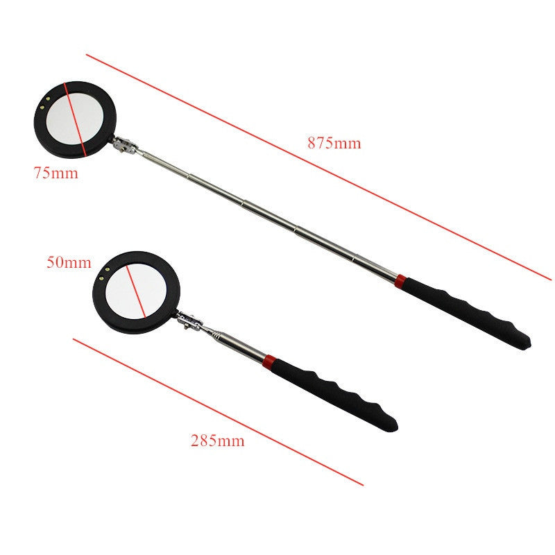 Folding Mirror Universal Endoscope Flaw Detection Tool with 2 LED Light-2